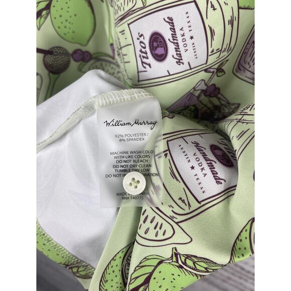 William Murray Shirt Womens Medium Green Tito's Transfusion Vodka Polo Golf - Picture 9 of 13